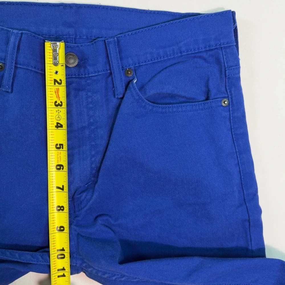 Levis 513‎ Slim Straight Jeans Mens 32x32 Vibrant Blue Stretch Denim Pants